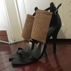 Shoe Cult by Nasty Gal Strappy Faux Snake Skin